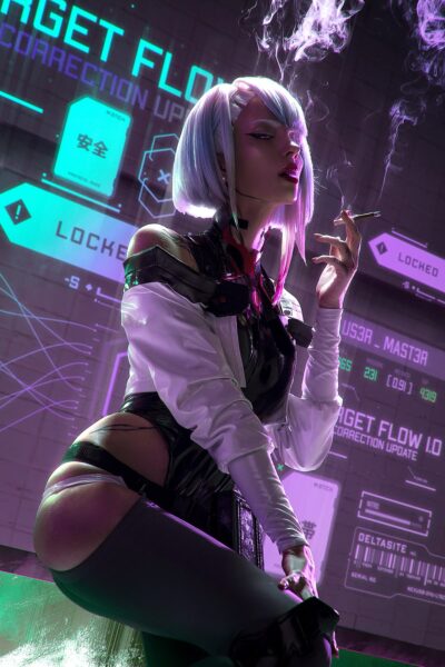 Косплей Люси Cyberpunk Edgeruners